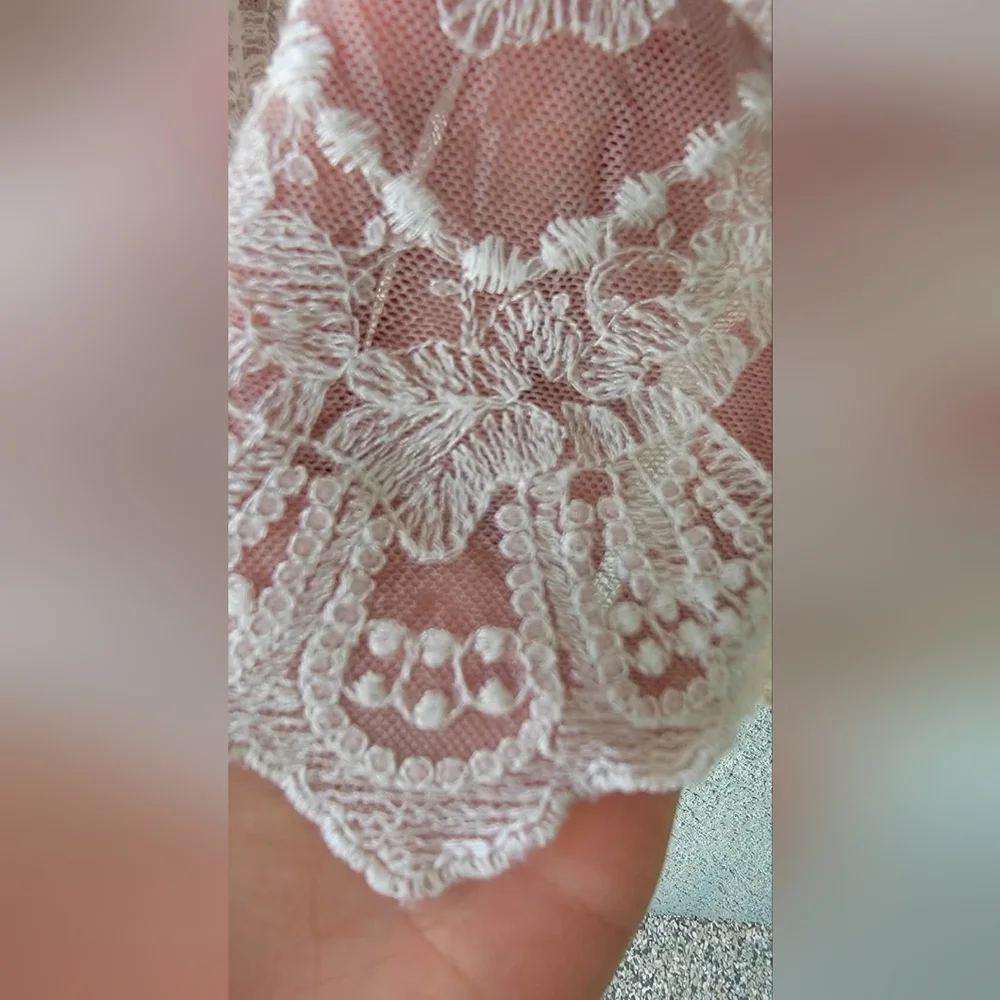 4 Love And Liberty Elegant Lace Top in Soft Pink - Picture 13 of 16